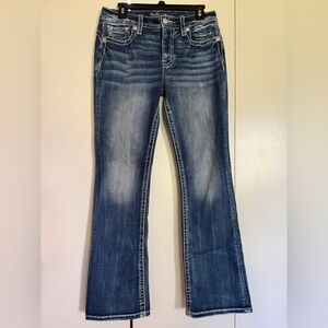 Miss Me Curvy Boot Jeans in Dark Blue